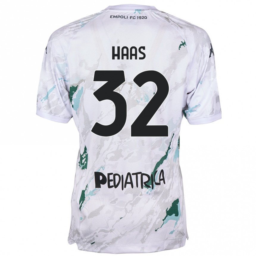 Kids Football Nicolas Haas #32 Grey Away Jersey 2024/25 T-Shirt