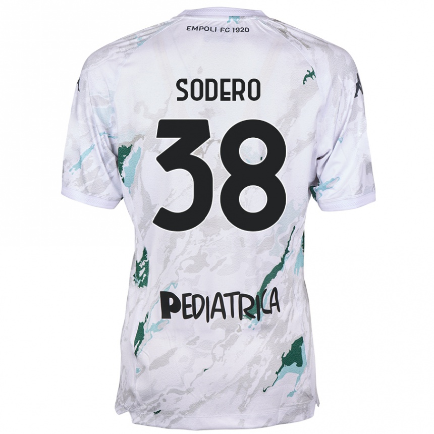 Kids Football Andrea Sodero #38 Grey Away Jersey 2024/25 T-Shirt