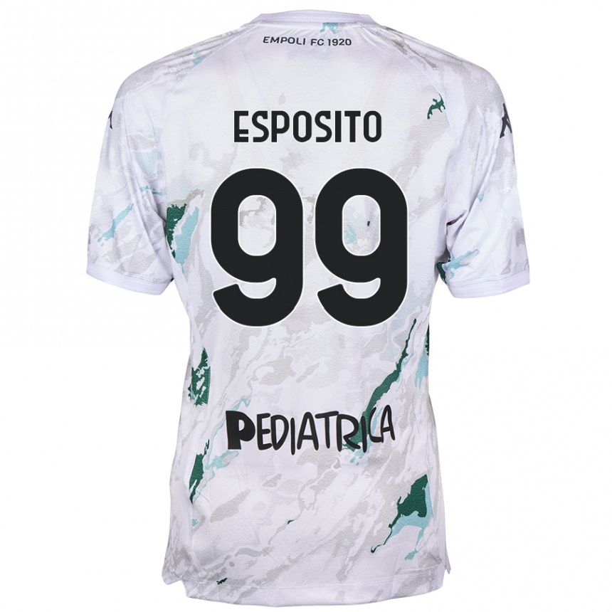 Kids Football Sebastiano Esposito #99 Grey Away Jersey 2024/25 T-Shirt