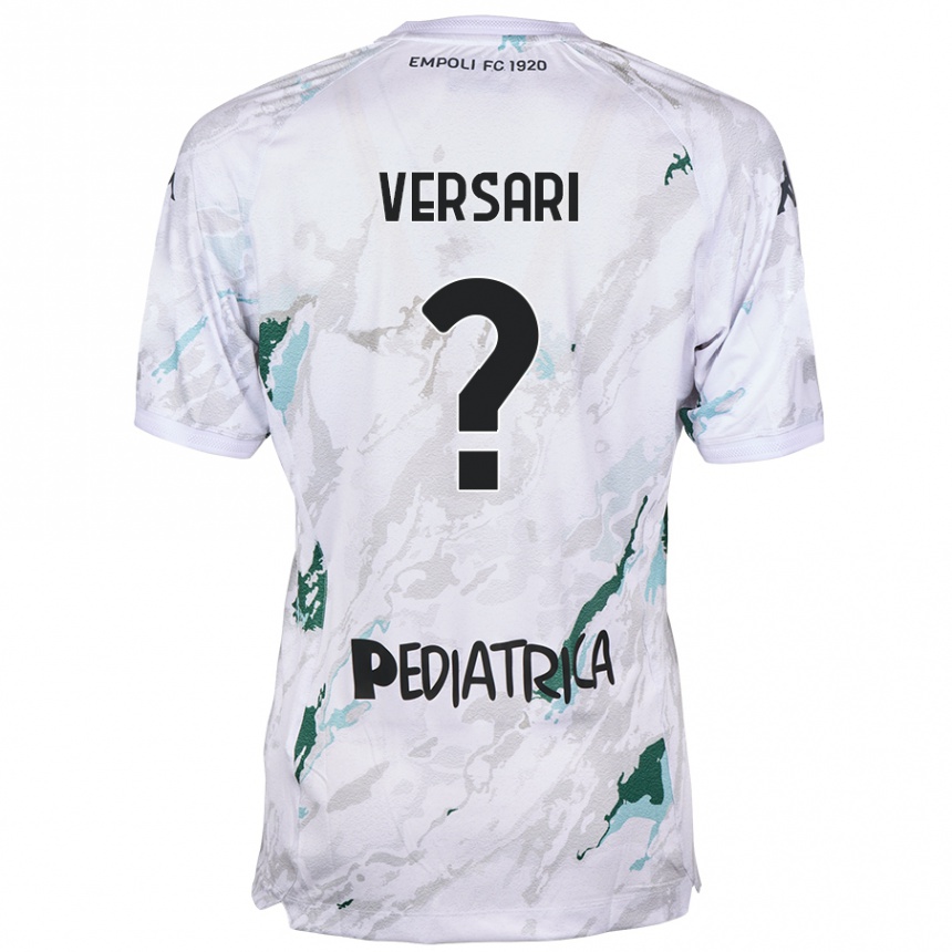 Kids Football Francesco Versari #0 Grey Away Jersey 2024/25 T-Shirt