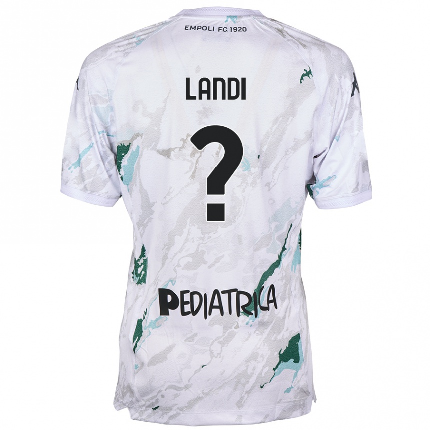 Kids Football Jacopo Landi #0 Grey Away Jersey 2024/25 T-Shirt