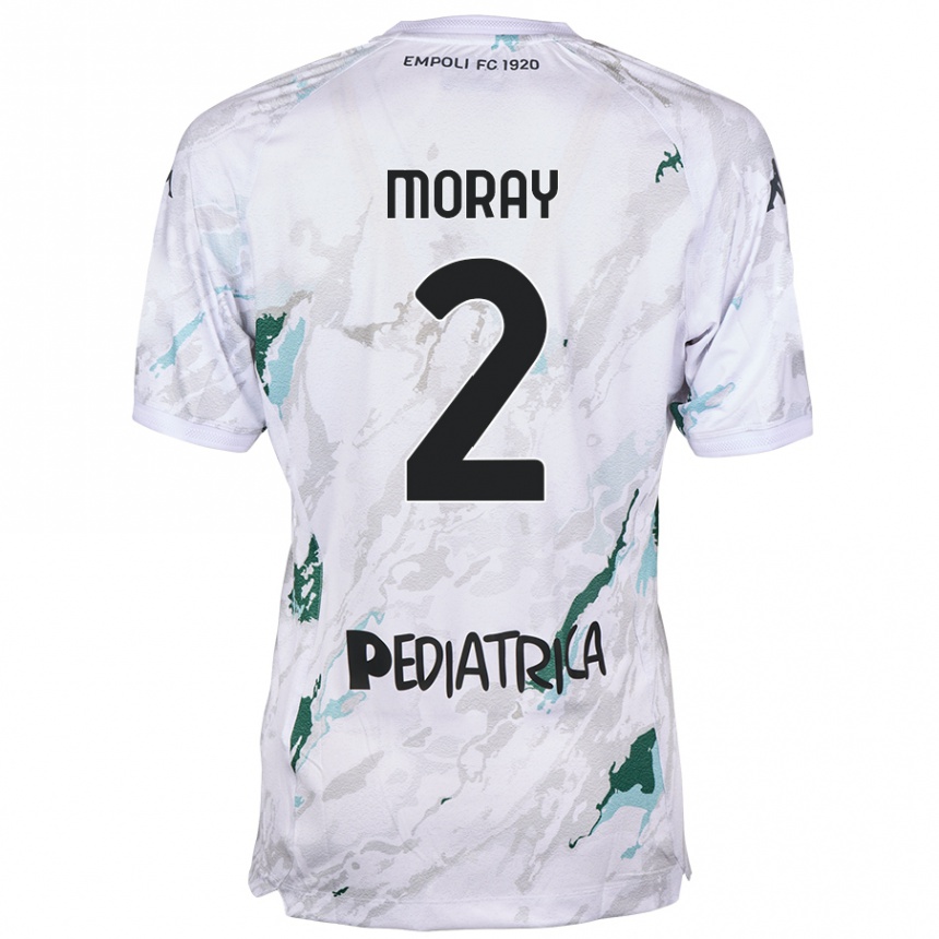 Kids Football Jeremy Moray #2 Grey Away Jersey 2024/25 T-Shirt