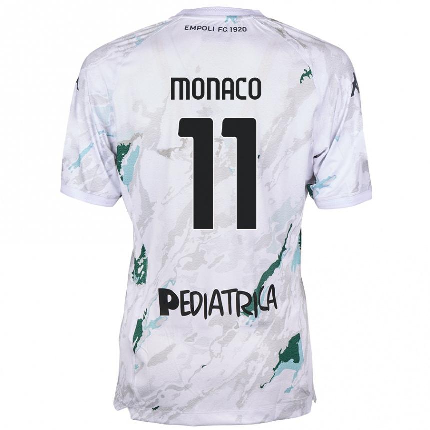 Kids Football Salvatore Monaco #11 Grey Away Jersey 2024/25 T-Shirt