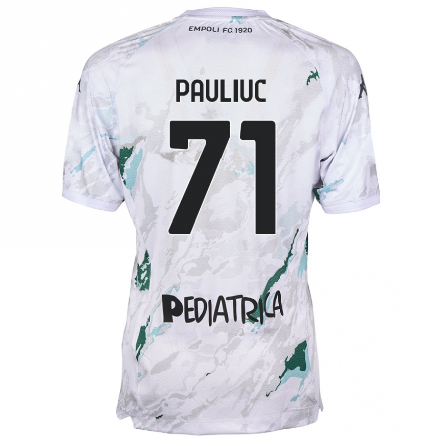 Kids Football Nicolò Pauliuc #71 Grey Away Jersey 2024/25 T-Shirt