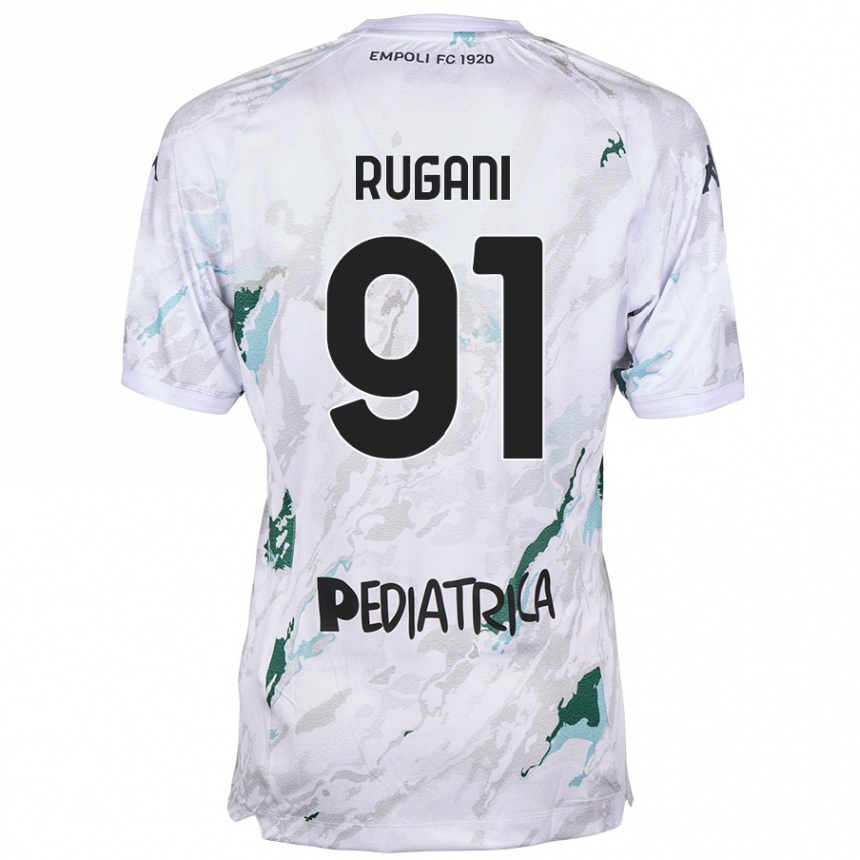 Kids Football Tommaso Rugani #91 Grey Away Jersey 2024/25 T-Shirt