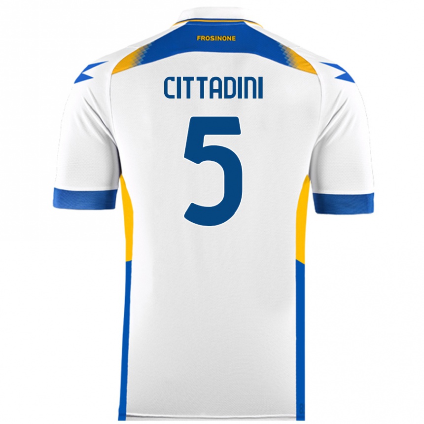 Kids Football Giorgio Cittadini #5 White Away Jersey 2024/25 T-Shirt