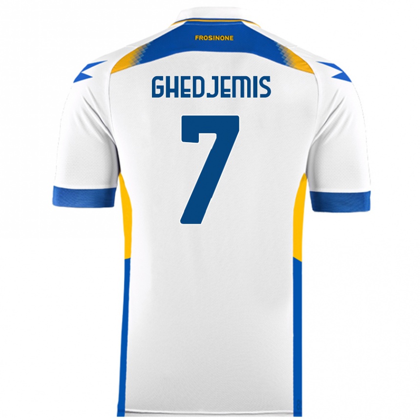 Kids Football Farès Ghedjemis #7 White Away Jersey 2024/25 T-Shirt