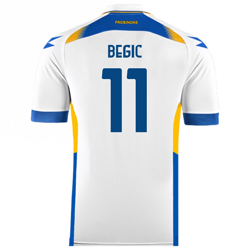 Kids Football Tjas Begic #11 White Away Jersey 2024/25 T-Shirt