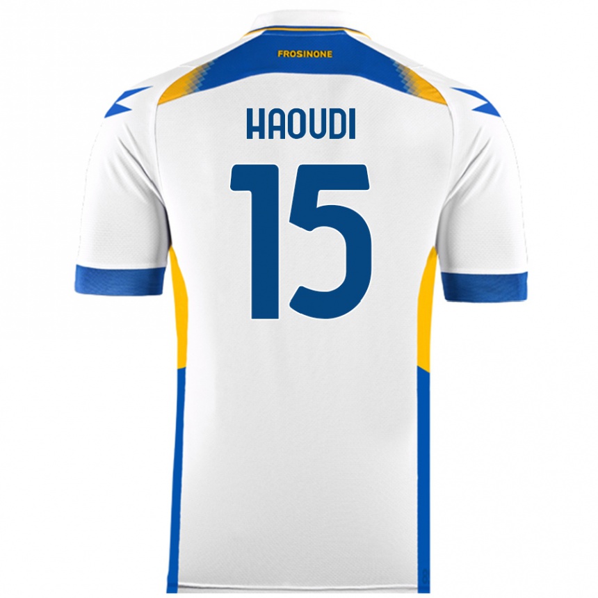 Kids Football Hamza Haoudi #15 White Away Jersey 2024/25 T-Shirt