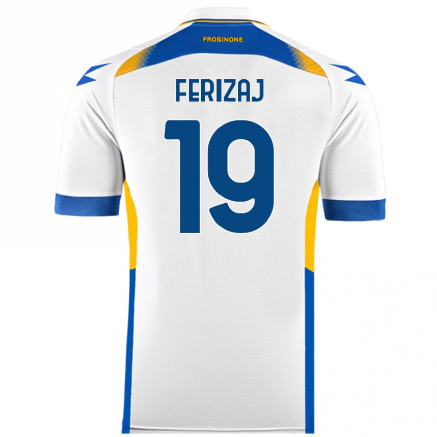 Kids Football Justin Ferizaj #19 White Away Jersey 2024/25 T-Shirt