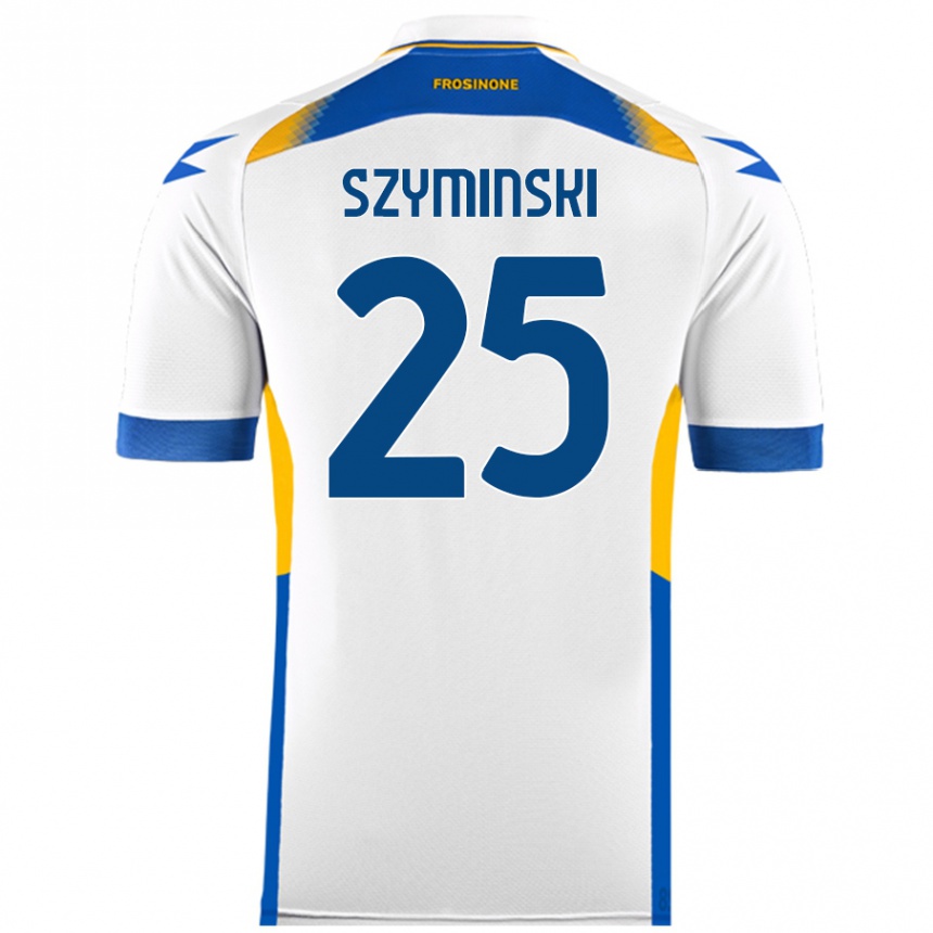 Kids Football Przemyslaw Szyminski #25 White Away Jersey 2024/25 T-Shirt