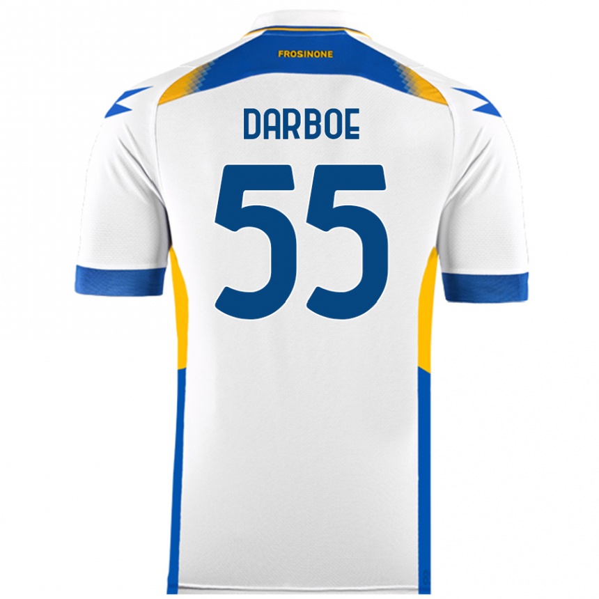 Kids Football Ebrima Darboe #55 White Away Jersey 2024/25 T-Shirt