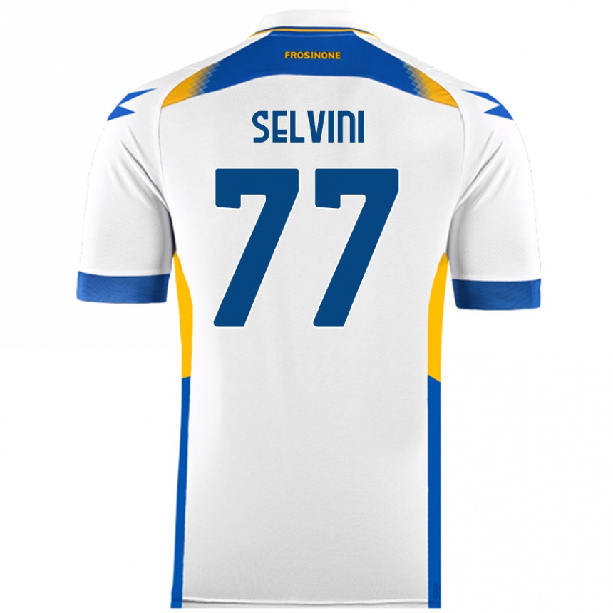 Kids Football Alessandro Selvini #77 White Away Jersey 2024/25 T-Shirt