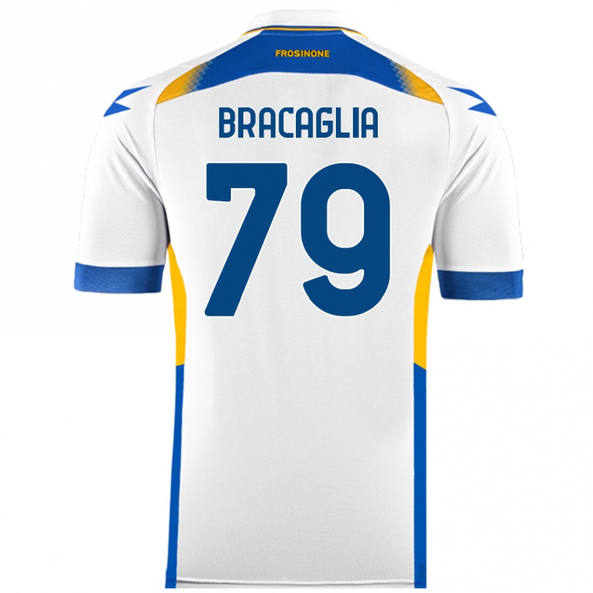 Kids Football Gabriele Bracaglia #79 White Away Jersey 2024/25 T-Shirt