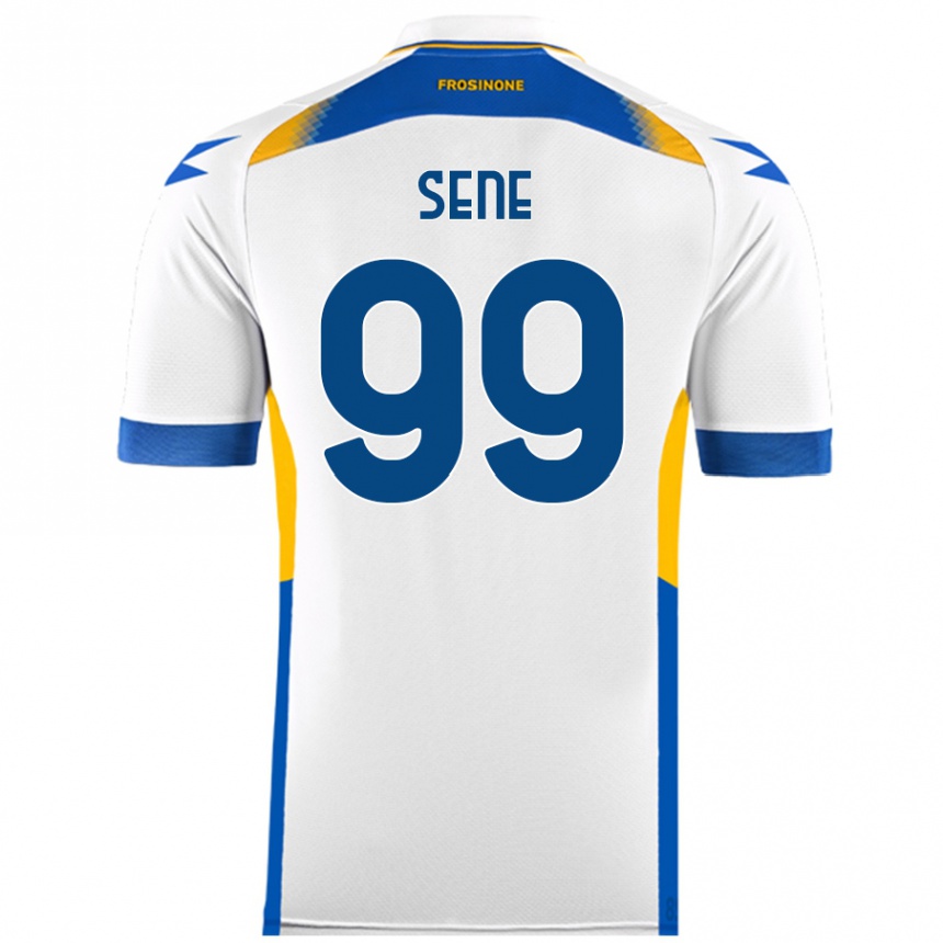 Kids Football Fallou Sene #99 White Away Jersey 2024/25 T-Shirt