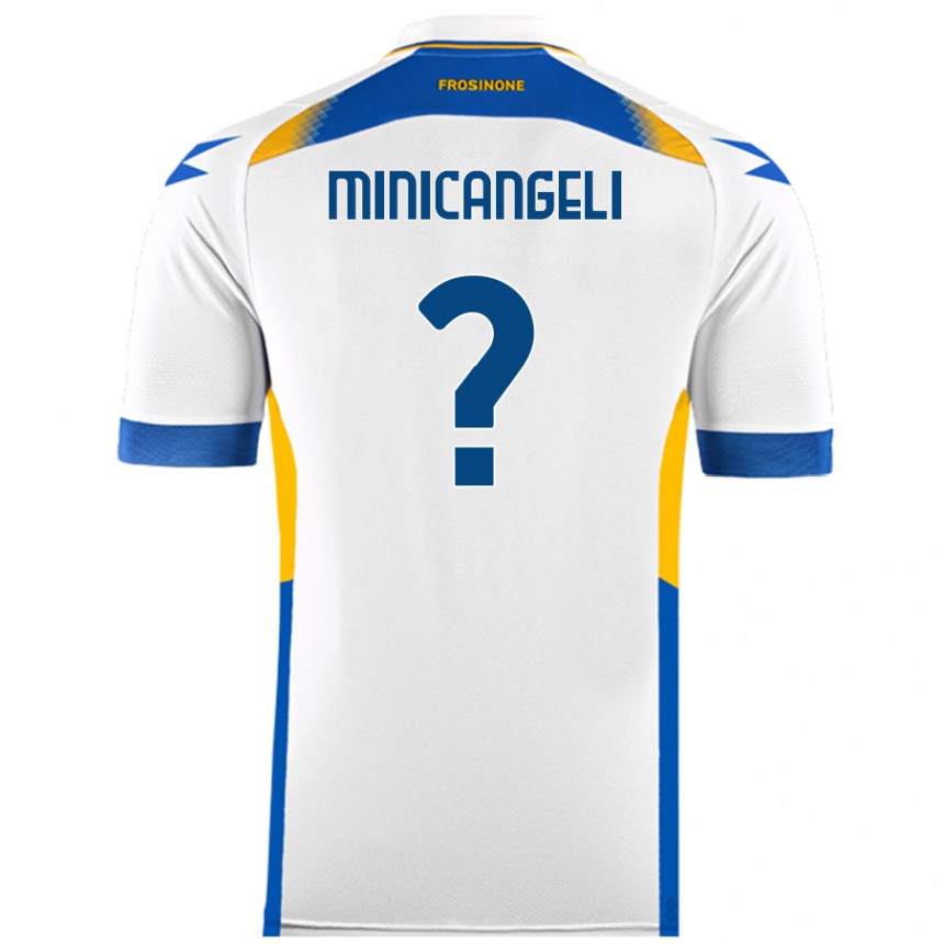 Kids Football Francesco Minicangeli #0 White Away Jersey 2024/25 T-Shirt