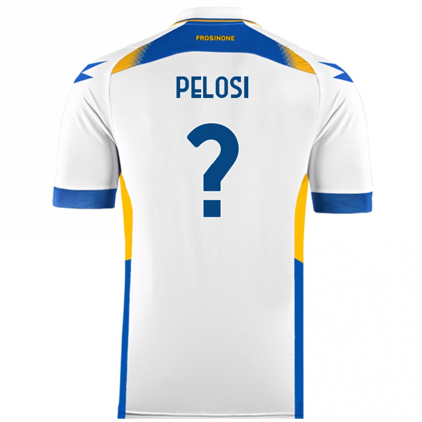 Kids Football Dario Pelosi #0 White Away Jersey 2024/25 T-Shirt