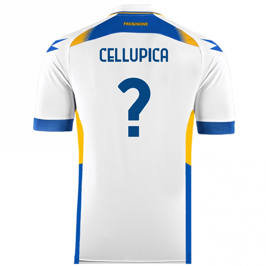 Kids Football Riccardo Cellupica #0 White Away Jersey 2024/25 T-Shirt