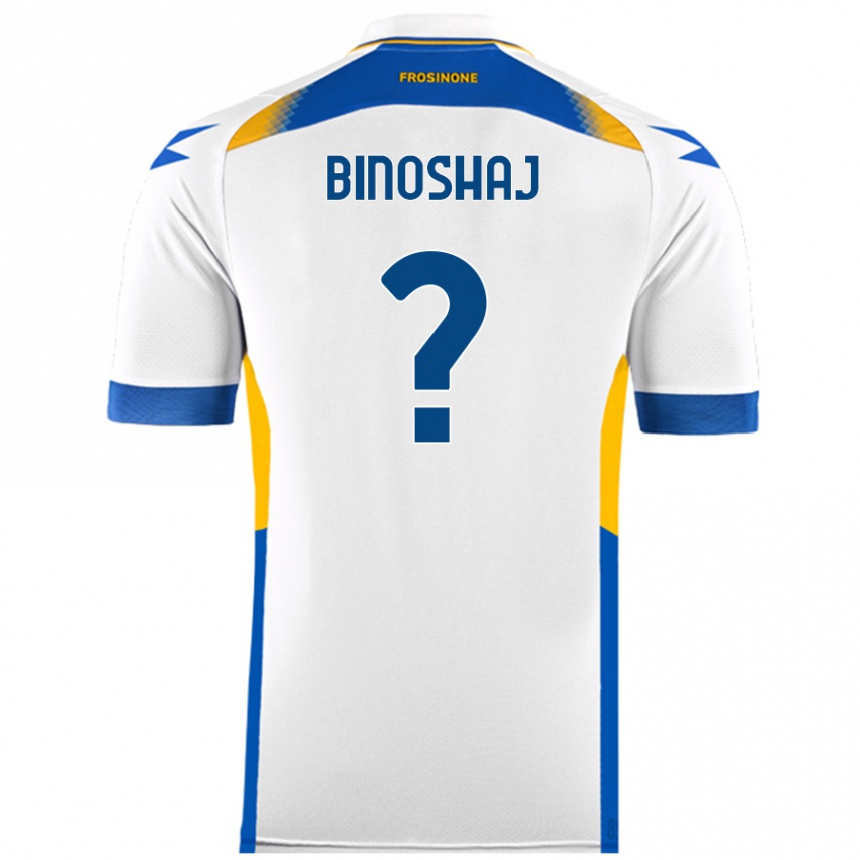 Kids Football Samuele Binoshaj #0 White Away Jersey 2024/25 T-Shirt