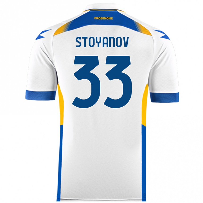 Kids Football Steliyan Stoyanov #33 White Away Jersey 2024/25 T-Shirt