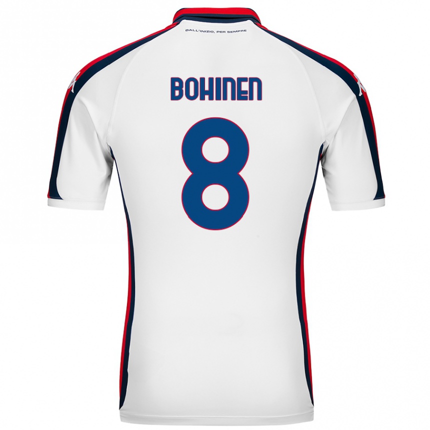 Kids Football Emil Bohinen #8 White Away Jersey 2024/25 T-Shirt