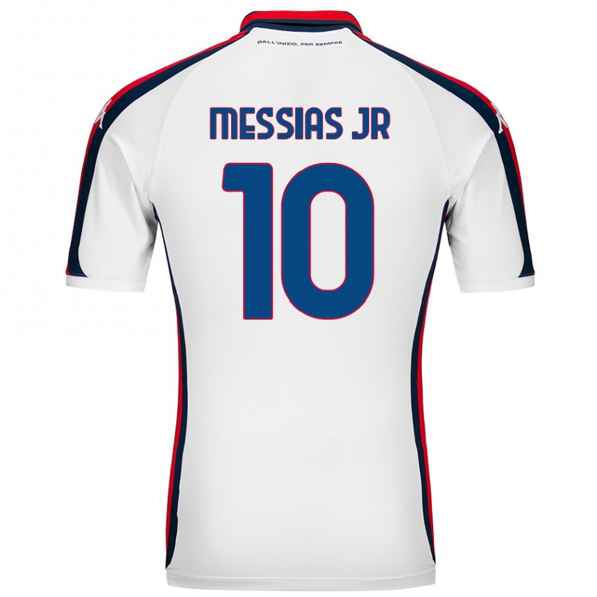 Kids Football Junior Messias #10 White Away Jersey 2024/25 T-Shirt