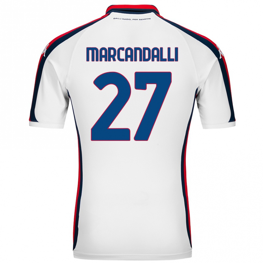 Kids Football Alessandro Marcandalli #27 White Away Jersey 2024/25 T-Shirt