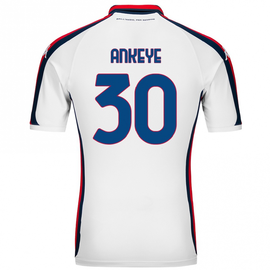 Kids Football David Ankeye #30 White Away Jersey 2024/25 T-Shirt