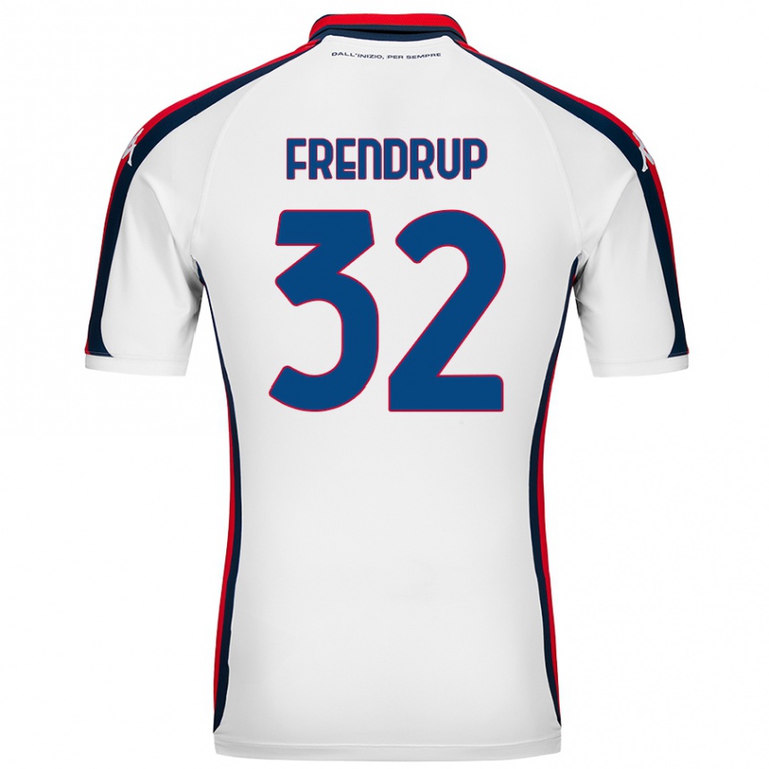 Kids Football Morten Frendrup #32 White Away Jersey 2024/25 T-Shirt