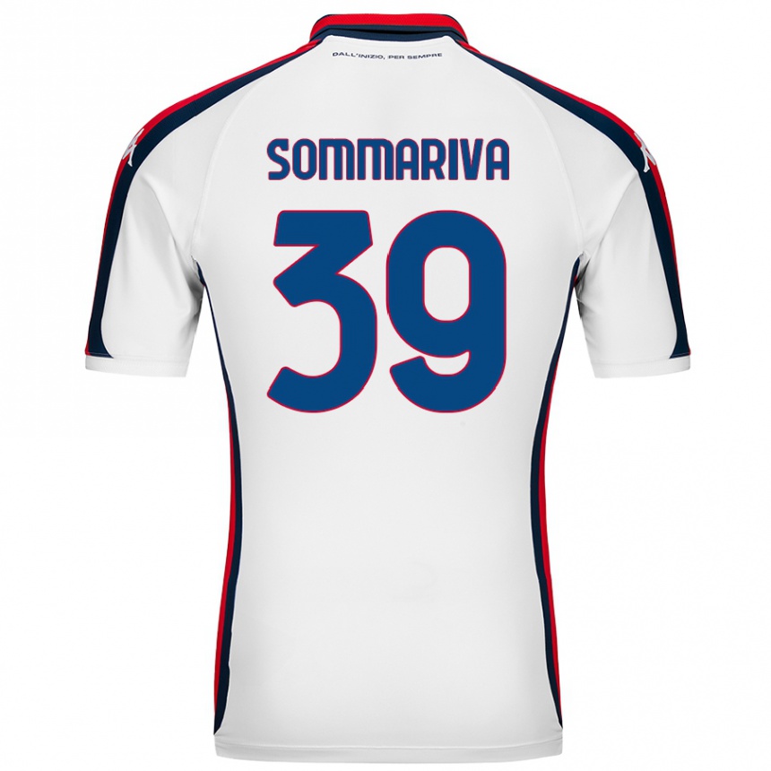 Kids Football Daniele Sommariva #39 White Away Jersey 2024/25 T-Shirt