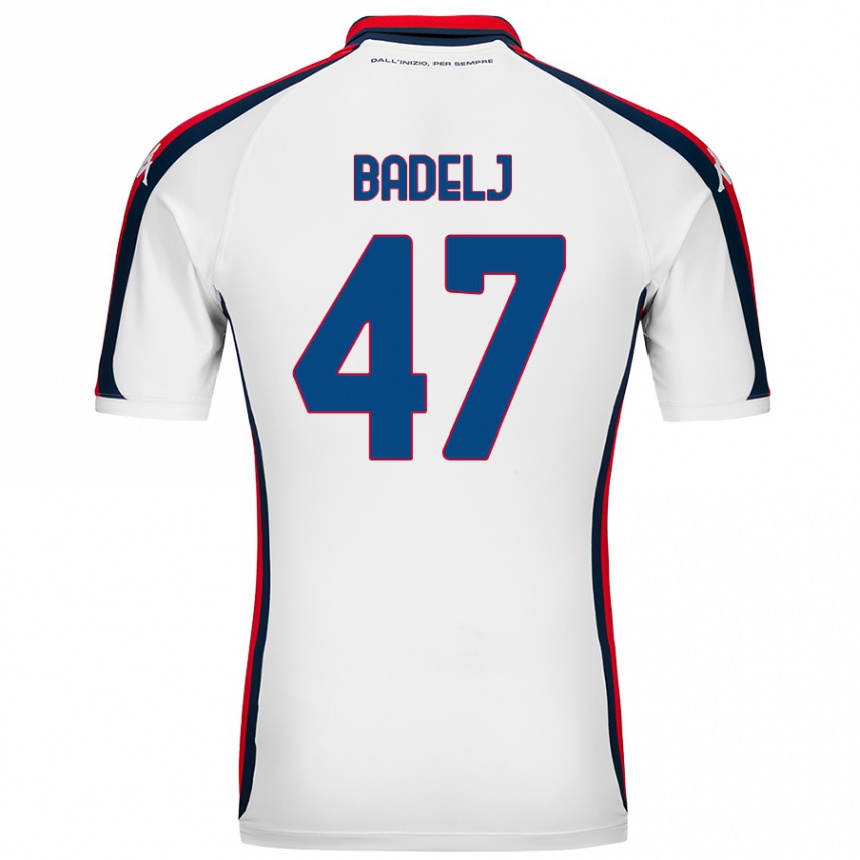 Kids Football Milan Badelj #47 White Away Jersey 2024/25 T-Shirt