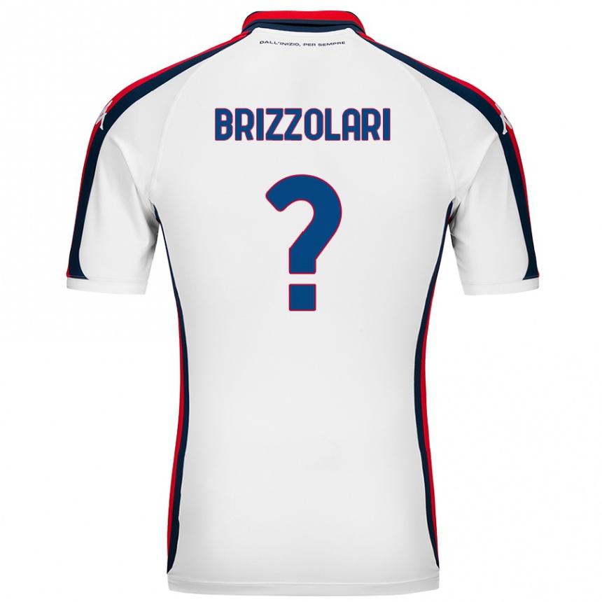 Kids Football Mattia Brizzolari #0 White Away Jersey 2024/25 T-Shirt