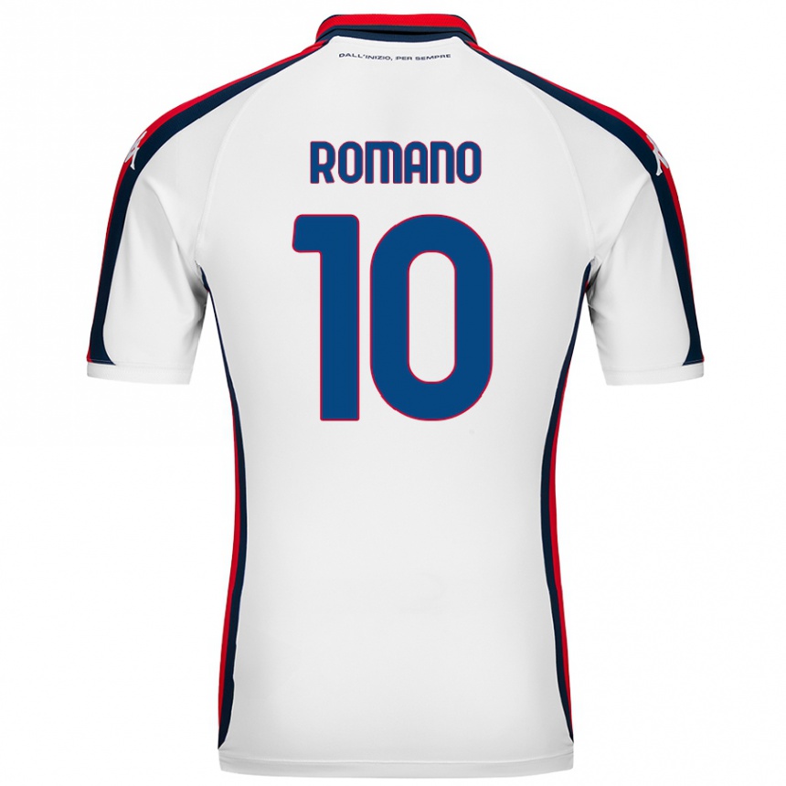 Kids Football Marco Romano #10 White Away Jersey 2024/25 T-Shirt