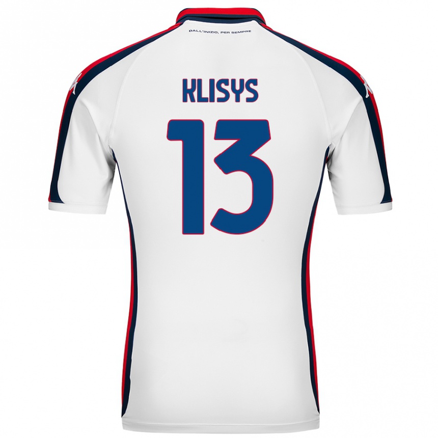 Kids Football Lukas Klisys #13 White Away Jersey 2024/25 T-Shirt