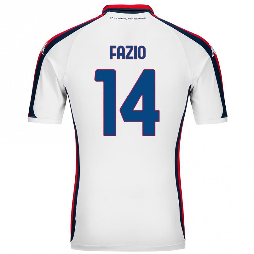 Kids Football Tommaso Fazio #14 White Away Jersey 2024/25 T-Shirt