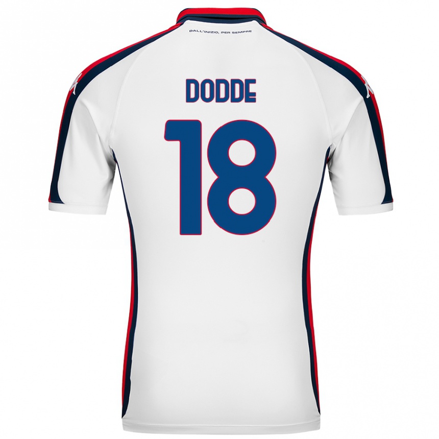 Kids Football Filippo Dodde #18 White Away Jersey 2024/25 T-Shirt