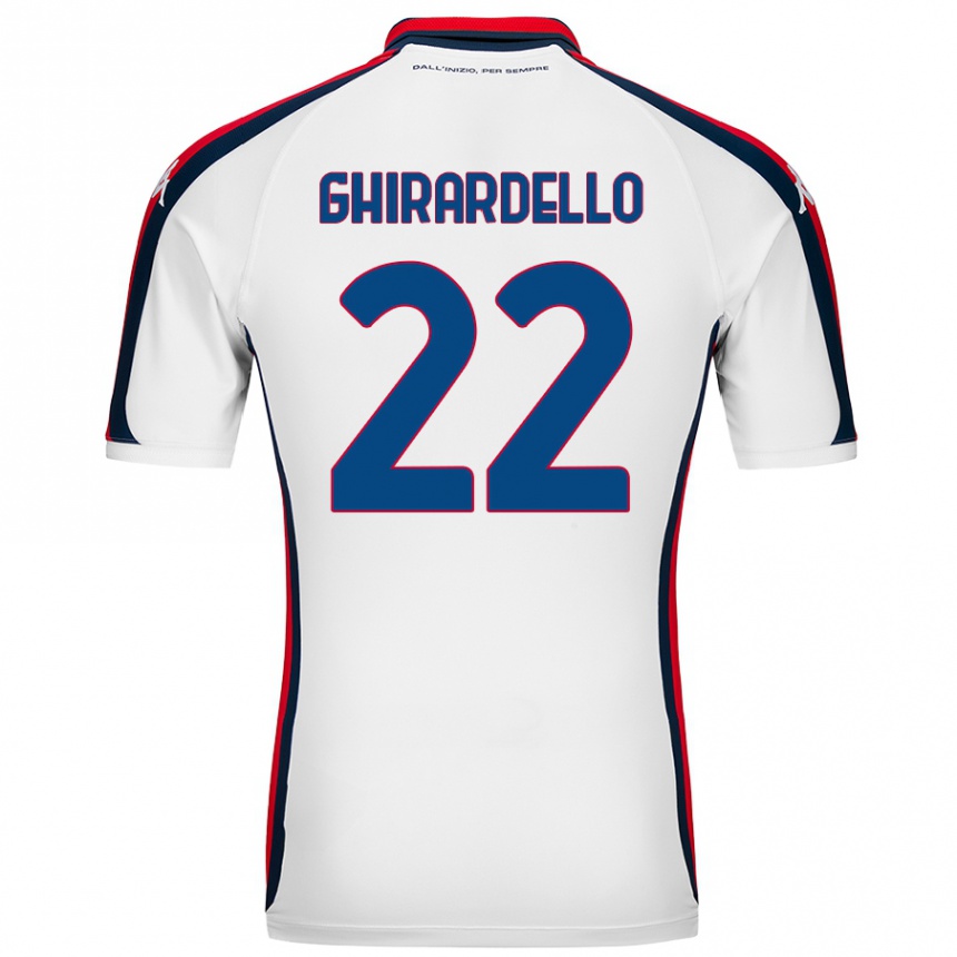 Kids Football Tommaso Ghirardello #22 White Away Jersey 2024/25 T-Shirt