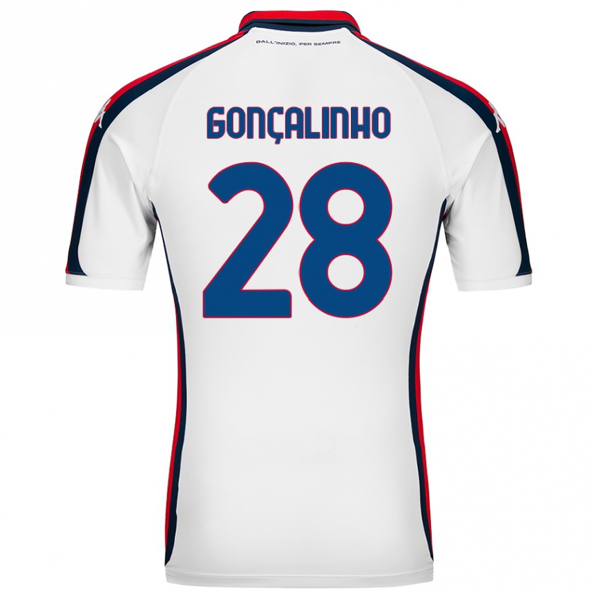 Kids Football João Gonçalinho #28 White Away Jersey 2024/25 T-Shirt