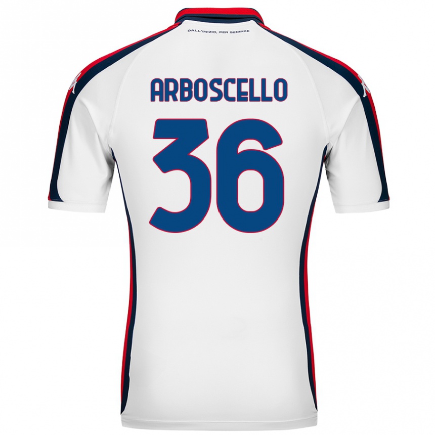 Kids Football Riccardo Arboscello #36 White Away Jersey 2024/25 T-Shirt