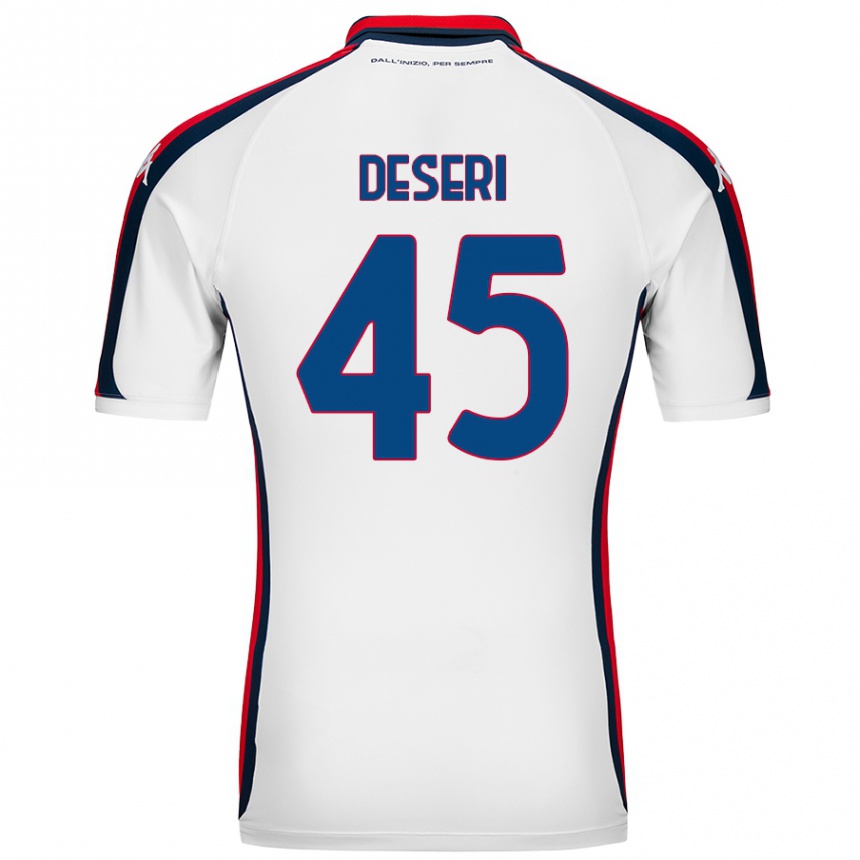 Kids Football Gracien Deseri #45 White Away Jersey 2024/25 T-Shirt