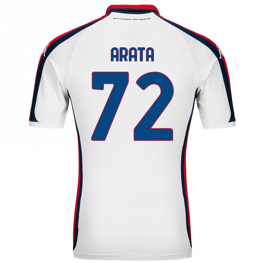 Kids Football Stefano Arata #72 White Away Jersey 2024/25 T-Shirt