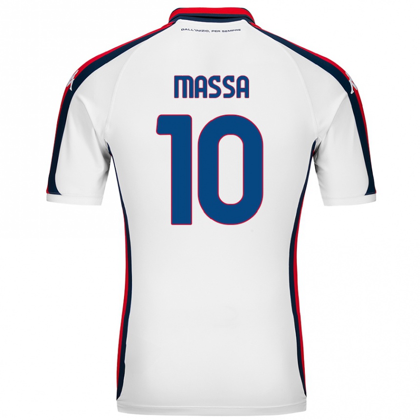 Kids Football Alessandra Massa #10 White Away Jersey 2024/25 T-Shirt