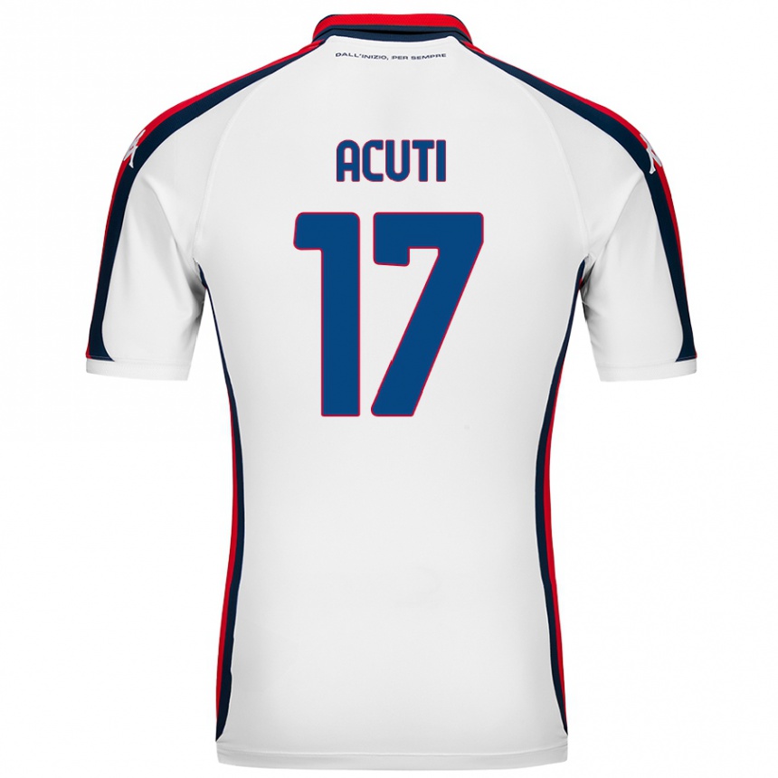 Kids Football Arianna Acuti #17 White Away Jersey 2024/25 T-Shirt