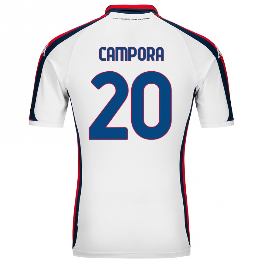 Kids Football Alice Campora #20 White Away Jersey 2024/25 T-Shirt