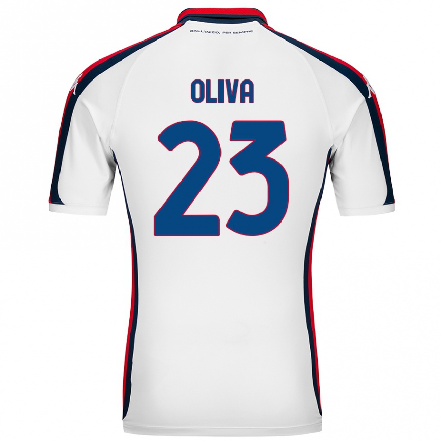 Kids Football Eleonora Oliva #23 White Away Jersey 2024/25 T-Shirt