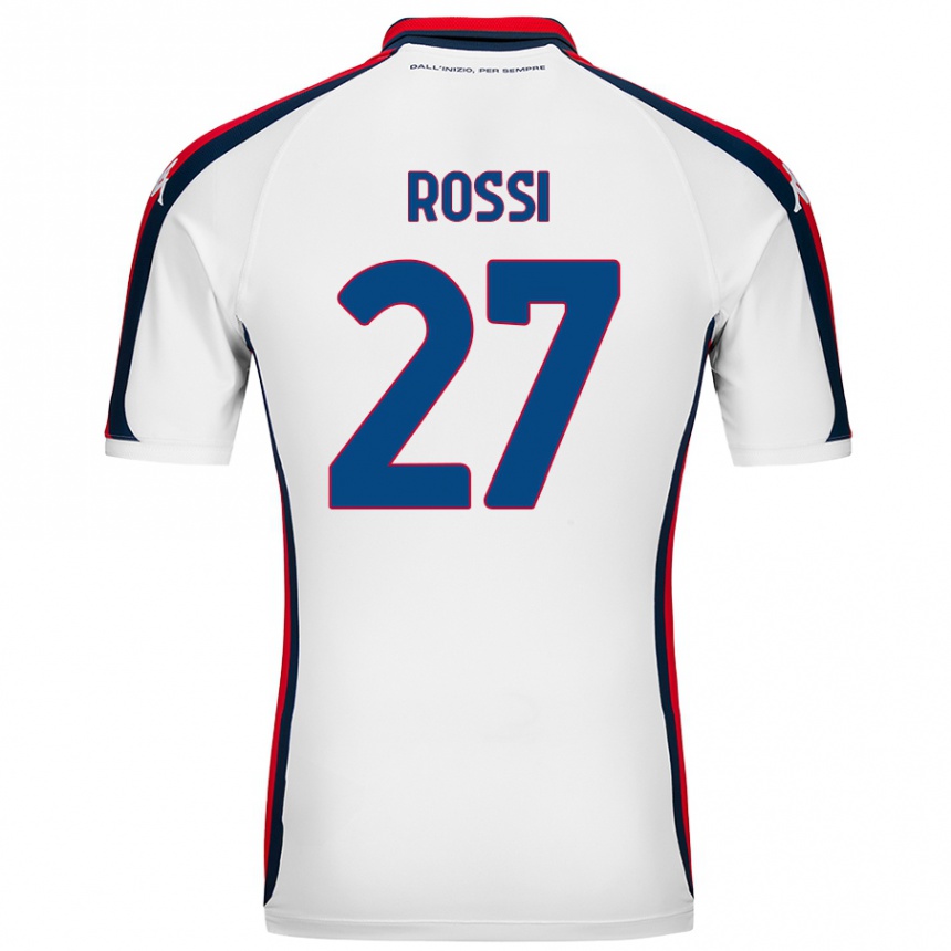 Kids Football Lucrezia Rossi #27 White Away Jersey 2024/25 T-Shirt