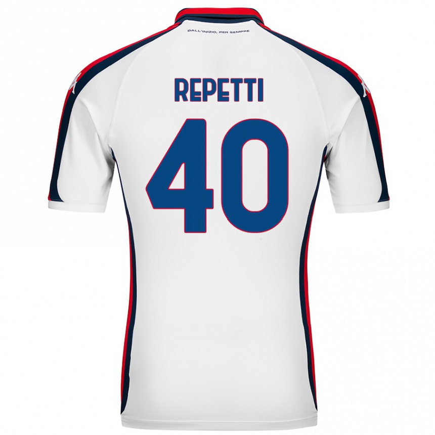 Kids Football Chiara Repetti #40 White Away Jersey 2024/25 T-Shirt