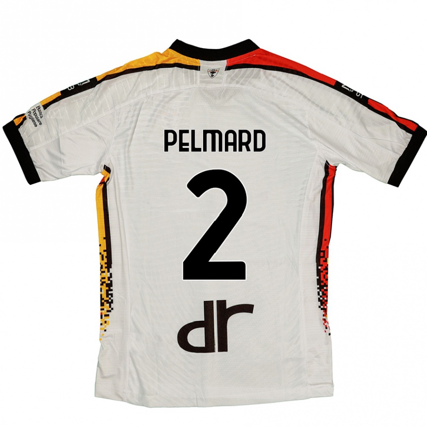 Kids Football Andy Pelmard #2 White Black Away Jersey 2024/25 T-Shirt