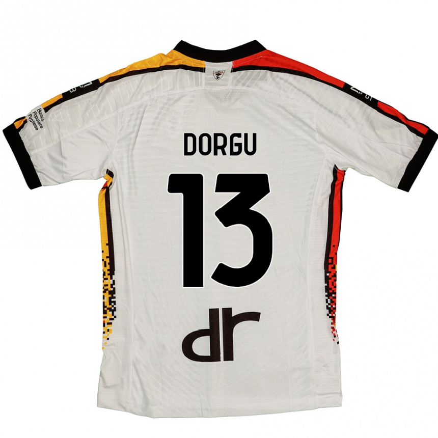 Kids Football Patrick Dorgu #13 White Black Away Jersey 2024/25 T-Shirt