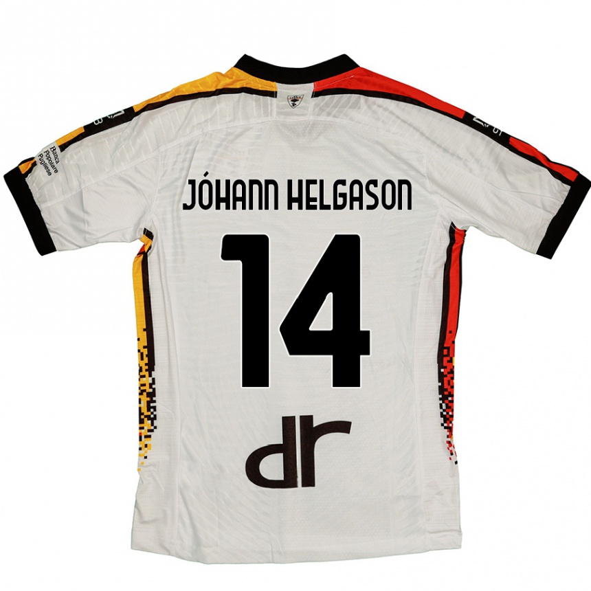 Kids Football Thórir Jóhann Helgason #14 White Black Away Jersey 2024/25 T-Shirt